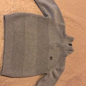 Boys Grey zip sweater